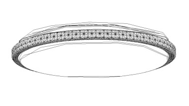 Crystal rim round ceiling light
